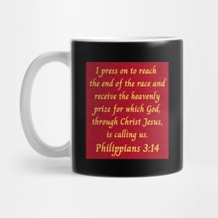 Bible Verse Philippians 3:14 Mug